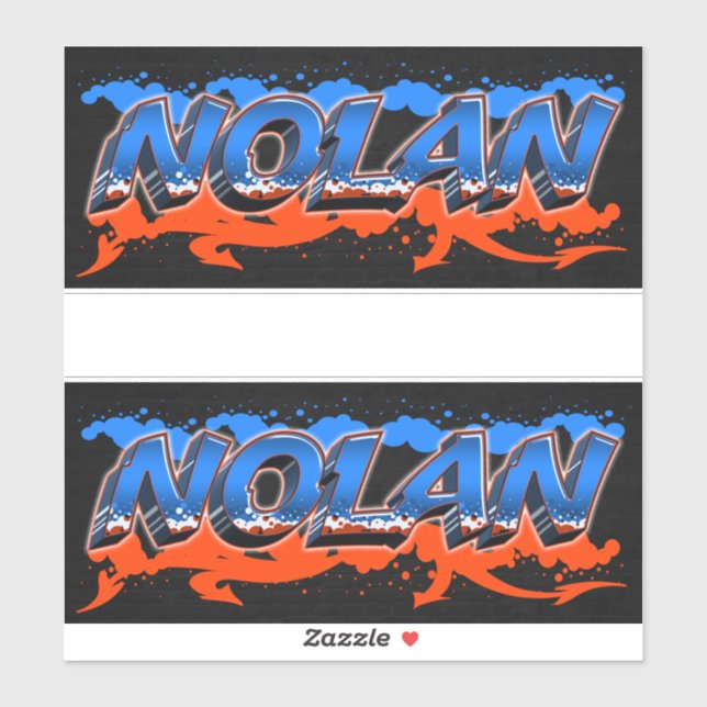 Nolan Vorname Name Graffiti Aufkleber Sticker (Blatt)