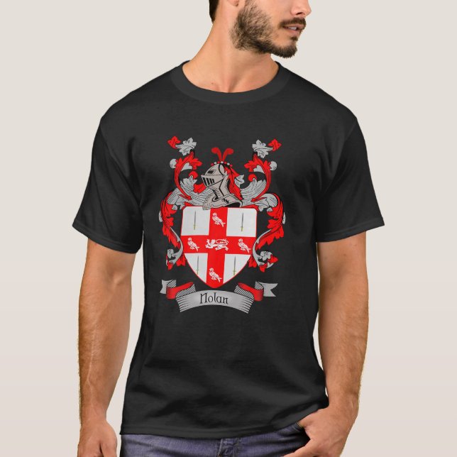 Nolan-Wappen | Nolan Surname Familienwappen T-Shirt (Vorderseite)