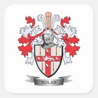 Nolan-Wappen Quadratischer Aufkleber