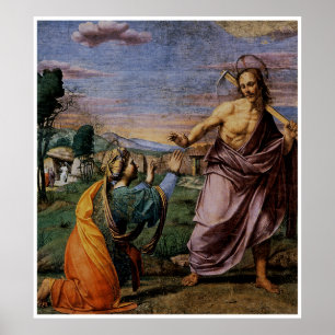 Noli MI Tangere durch Franciabigio Poster