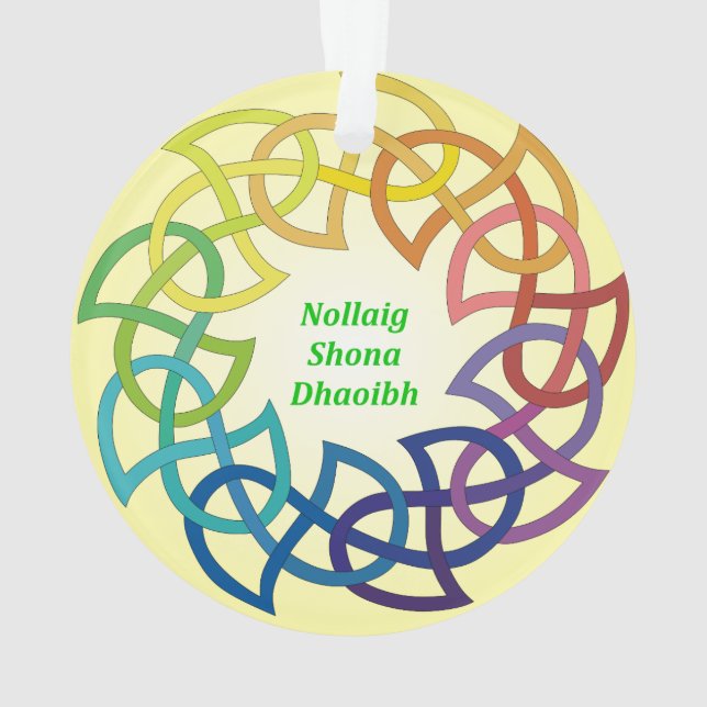 Nollaig Shona Dhaoibh - décoration irlandaise de (dos)