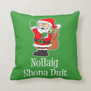 Nollaig Shona Duit irisches Weihnachten Sankt Kissen