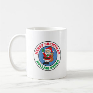 Nollaig Shona Irish Christmas Père Noël Coffee Mug