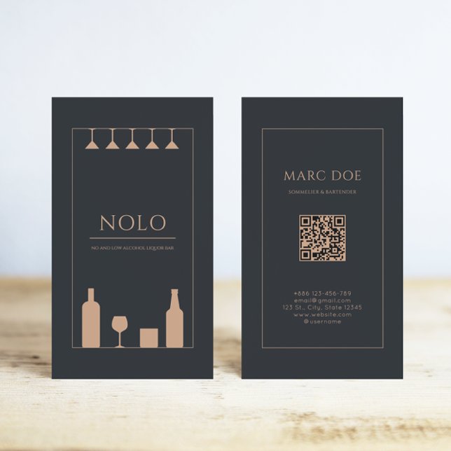 Nolo (no and low alcohol) liquor store or bar  visitenkarte (Von Creator hochgeladen)