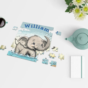 Nom adorable éléphant Jigsaw Puzzle