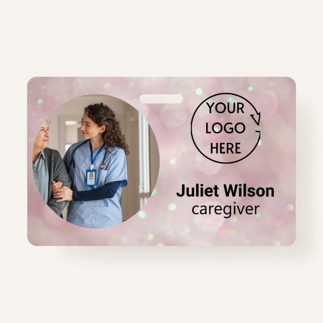 nom balises bulles aide-soignant badge id (Devant)