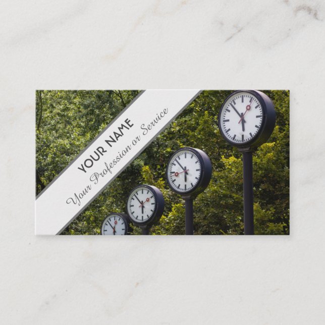 Nom carte de visite contemporain et profession (Devant)