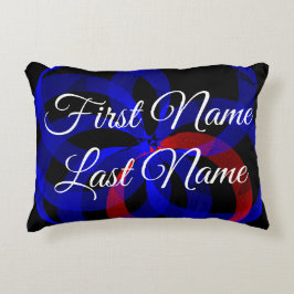 Nom Changer Coussin d'accentuation géométrique rou