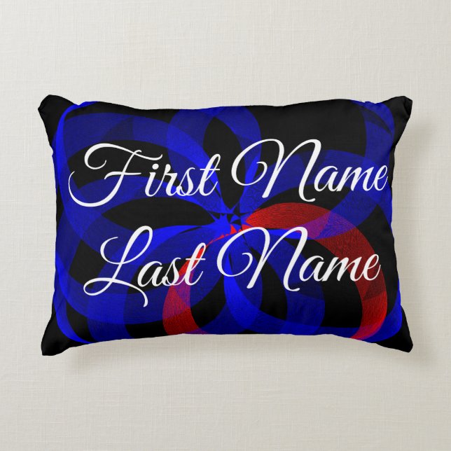 Nom Changer Coussin d'accentuation géométrique rou (Devant)