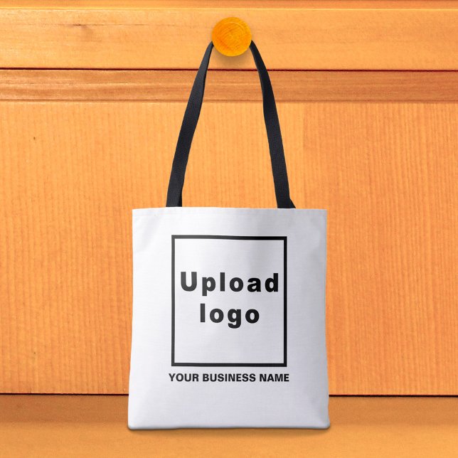 Nom commercial et logo sur le Sac fourre-tout blan (White tote bag with your business name and logo)