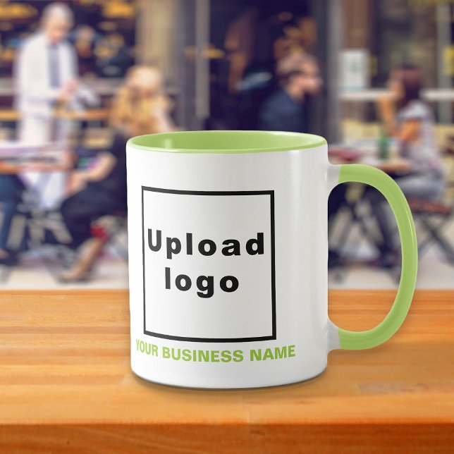 Nom commercial et logo sur Lime Green Combo Mug (Build brand name awareness. Your business name and logo on lime green combo mug.)