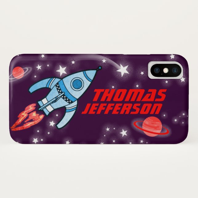 Nom complet fusée espace violet rouge bleu étui (Dos (Horizontal))