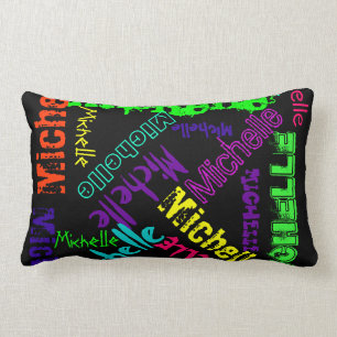 Nom Coussin de collage en couleurs électriques lum