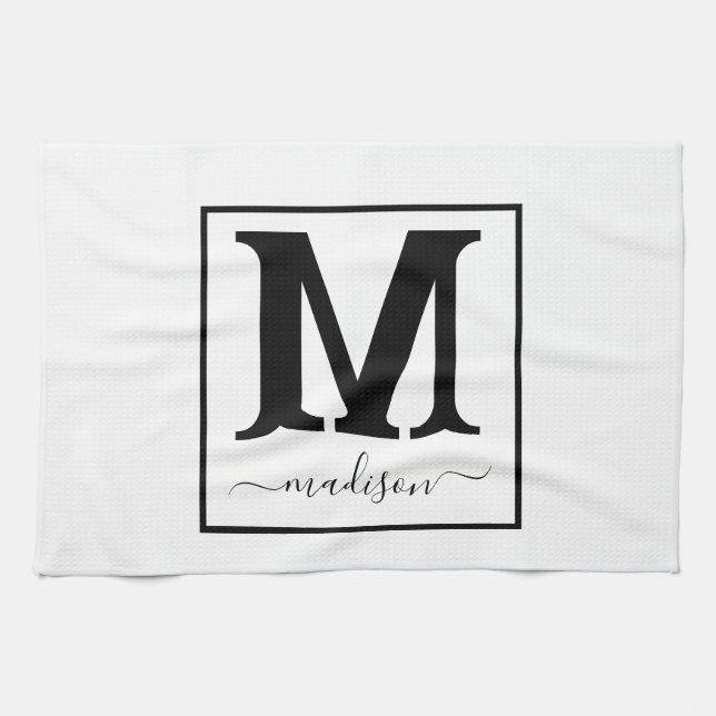 Nom Cuisine personnalisée serviettes cadeau (Horizontal)