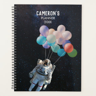 Nom customisé Astronaut Étoiles et ballons spatiau