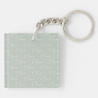 Nom customisé - Script blanc vert