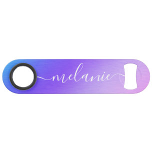 Nom de calligraphie dégradé bleu violet Ombre