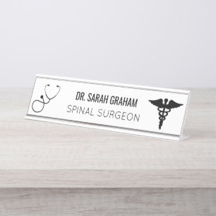 Nom de carrière Médicale Plaque Infirmière Docteur