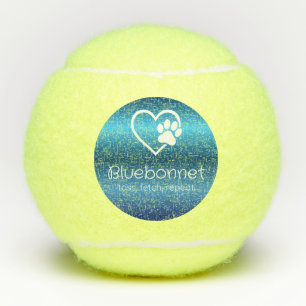 Nom de chien bleu Balle de tennis 'lancer, récupér
