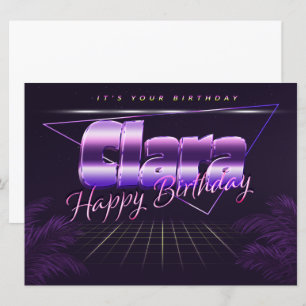 Nom de Clara Prénom de l'anniversaire de la carte