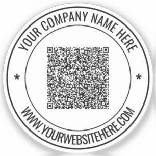 Nom de code QR personnalisé Site Web Sticker promo
