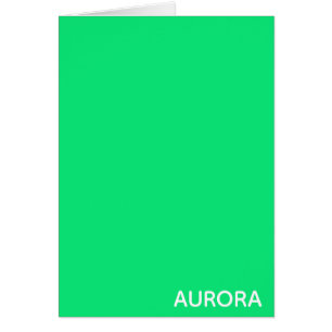 Nom de couleur verte Aurora