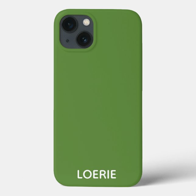 Nom de couleur verte Loerie Coque-Mate coque iphon (Verso)