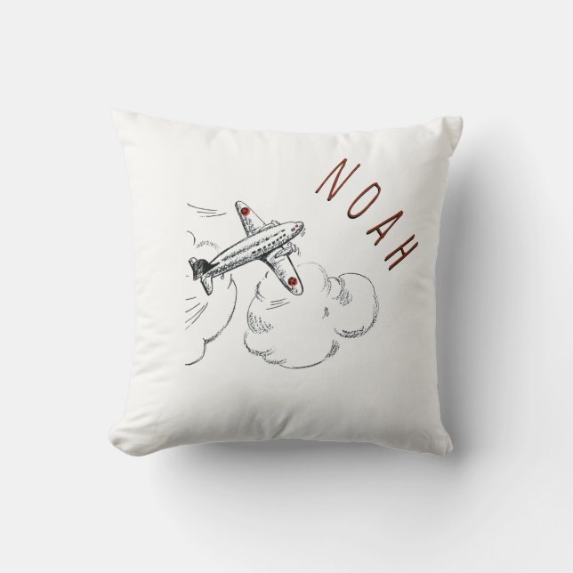 Nom de cru de coussin d'enfants de nuages d'avion (Recto)