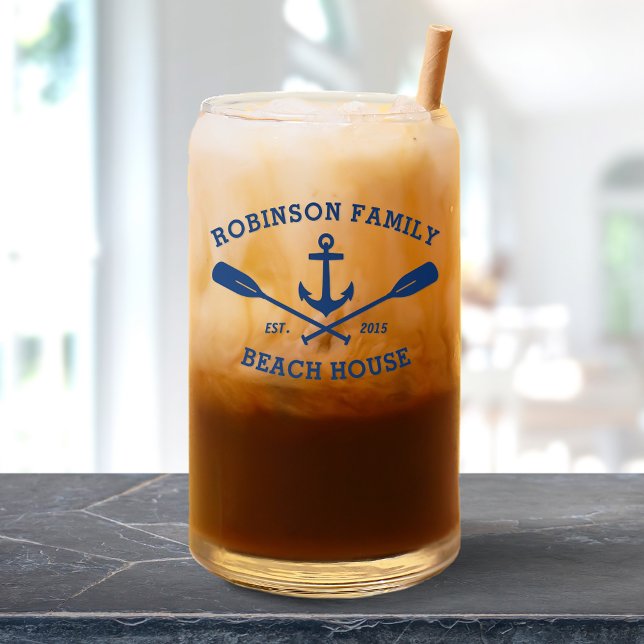 Nom de famille Beach House Ancre nautique Oars Mar (Créateur téléchargé)