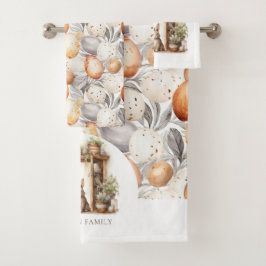 Nom de famille du lapin de Pâques beige rustique