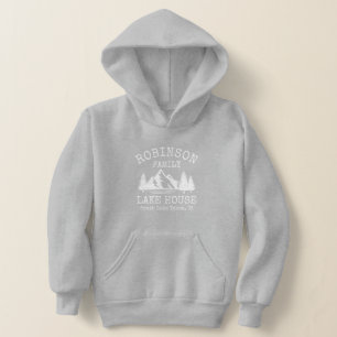 Nom de famille Lake House Rustic White Silhouette