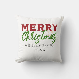 Nom de famille personnalisé Coussin de Noël