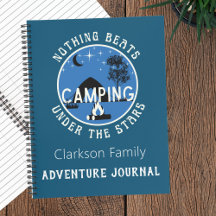 Nom de famille personnalisé Journal de camping ble