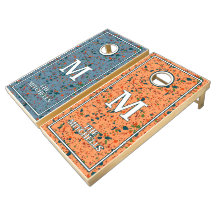 Nom De Famille Personnalisé Sur Terrazzo Mosaic Mo