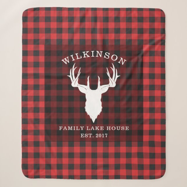 Nom de famille Red Buffalo Lumber Plaid Lake (Devant)