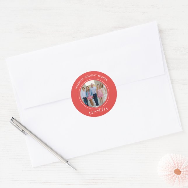 Nom de famille Sticker couleur de vacances modifia (Enveloppe)