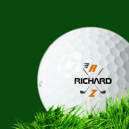 nom de golfeur monogramme balles de golf