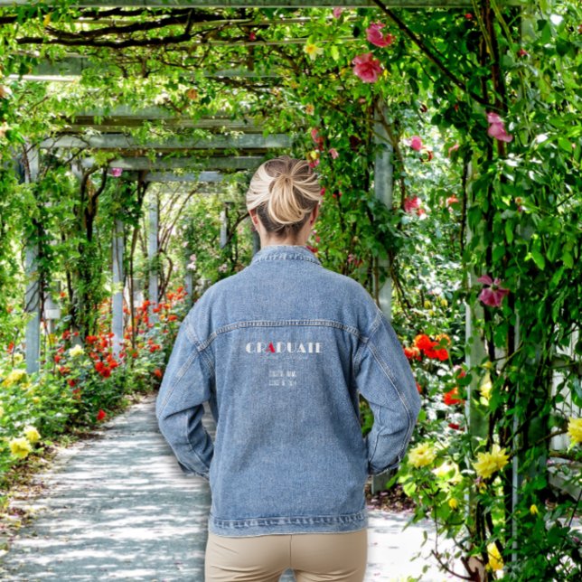 Nom de graduation rouge blanc minimaliste (Créateur téléchargé)