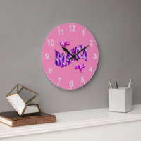 Nom de la bianca florale, horloge murale