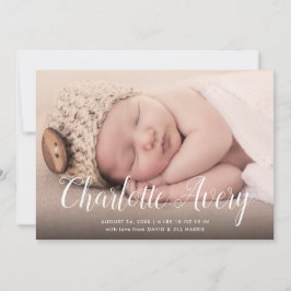 Nom de la calligraphie Faire-part de naissance pho