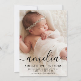 Nom de la calligraphie Faire-part de naissance pho