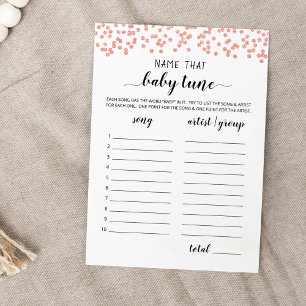 Nom de la carte de jeu de Baby shower de la mélodi