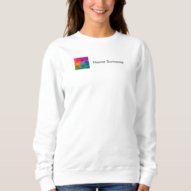 Nom de la femme Sweatshirts Votre entreprise Logo  (Devant)
