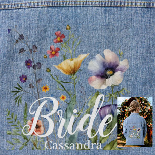 Nom de la mariée Fleurs sauvages Aquarelle Floral