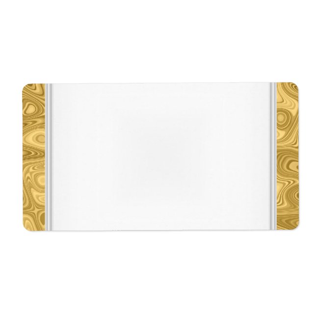 Nom de la partie Étiquette Étiquette or blanc (Devant)