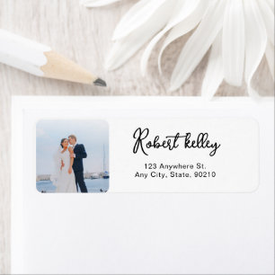 Nom de la photo du mariage Étiquettes d'adresse de