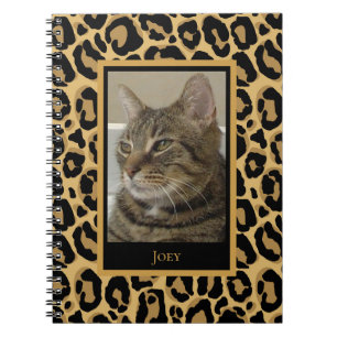 Nom de la photo personnalisée du chat Carnet Motif