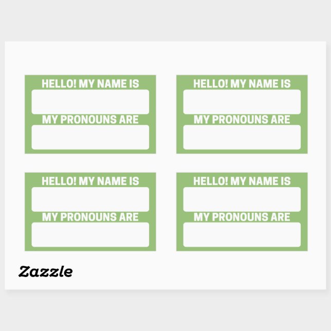 Nom de la Pistache et Étiquettes du Pronoun (Feuille)