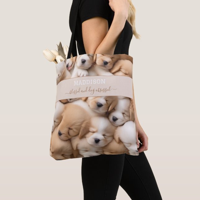 Nom de l'Amoureux des chiens Puppies Cute Sac four (De près)