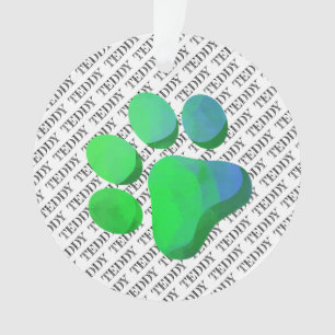 Nom de l'animal Motif Empreinte de Patte Coloré Am